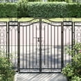 thumbnail image 1 of vidaXL Garden Gate Black 47.6"x3.1"x47.2" Wrought Iron, 1 of 4