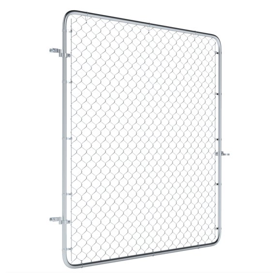 Garden Gate Chain Fence, 70.9 x 70.9in Galvanized Steel Yard Gate, Adjustable Outdoor Gate for Pathway Entrance, Silver