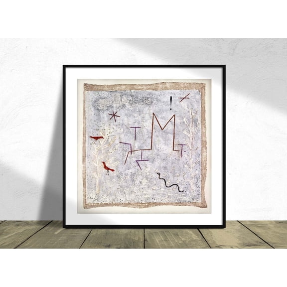 Garden Gate K Paul Klee Square Poster Reproduction 20Th Century Expressionism Modern Art, Unframed Paper Poster 8x10in