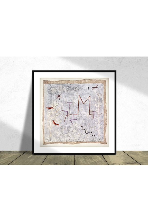 Garden Gate K Paul Klee Square Reproduction 20th Century Expressionism Modern Art Unframed Paper Print