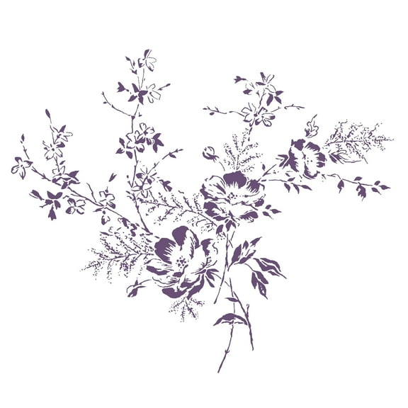 Garden Gatherings Bunch Wall Stencil (Large) | Home Decor Stencils for Painting on Walls, Canvas, Signs, Wood | Reusable Stencil | PND104L by Designer Stencils