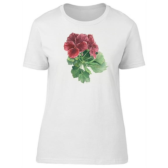 Garden Geranium Drawing T-Shirt Women -Image by Shutterstock, Female Small