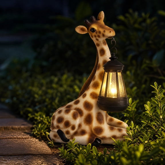 Garden Giraffe Solar Light, Outdoor Animal Statue Stake Light for Yard Patio Garden Decoration, Solar Powered Landscape Lighting Accent for Home Outdoor Space