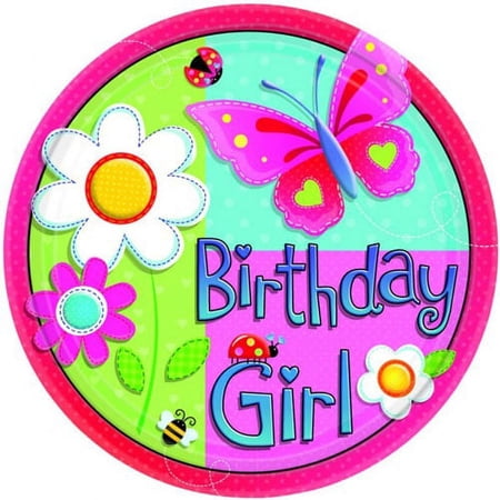 Garden Girl Small Paper Plates (8ct)