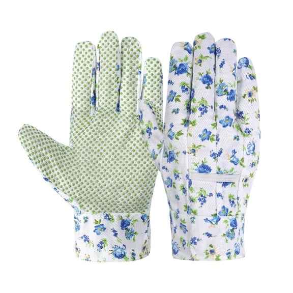 Garden Gloves Floral Gardening Gloves Lightweight and Machine Washable Gift for Gardeners Pvc Grip for Yard Cleaning, Fishing, Gardening, Weeding, Planting, Watering Mohdy