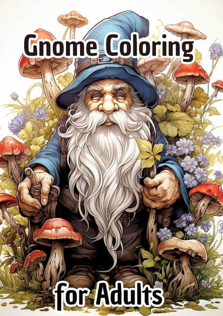 Garden Gnome Coloring Book for Adults: Ausmalbilder Gartenzwerge, (Paperback)