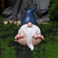 thumbnail image 1 of Garden Gnome Decor, Colorful Resin Dwarf Ornament, Weatherproof Outdoor Statue for Yard Patio Lawn Decoration, Blue, 1 of 6
