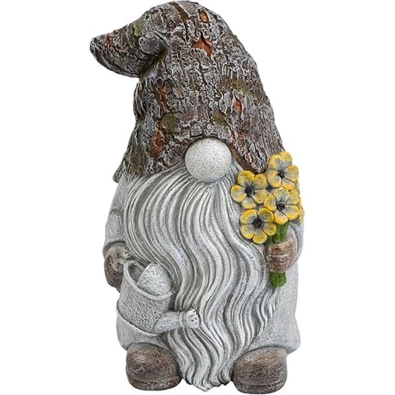 Garden Gnome - Key Hider Gnome Figurine - 9.25 Inch Lawn Statue - for Outdoor or House Decor$$Garden & Patio