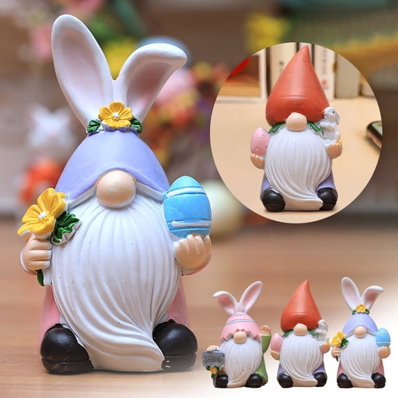 Garden Gnome Statue Collectible Figurine, Resin Gnome Figurine for Indoor Arrangement and Christmas Decor, Front Door Welcome Gnome, Miniature Gardening Statue for Mantel Display and Akmoler
