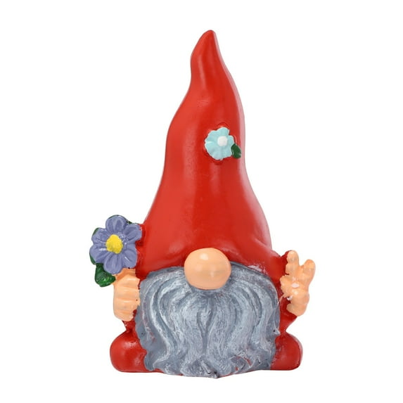 Garden Gnome Statue Outdoor Decor Large Flocked Resin Gnome Figurine with Solar Light Holding Lantern Welcome Sign Garden Yard Decorations Dwarf Sculpture for Outside Patio Porch Lawn Decor