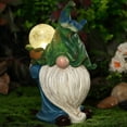 thumbnail image 1 of Garden Gnome Statue, Outdoor Gnomes Figurine with Solar Lights Elf Sculptures and Statues for Patio Lawn Yard, 1 of 4