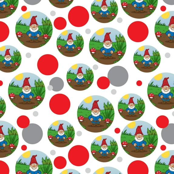 Garden Gnome with Toadstools Premium Gift Wrap Wrapping Paper Roll