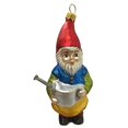 thumbnail image 1 of Garden Gnome with Watering Can Polish Glass Christmas Tree Ornament Made Poland, 1 of 2