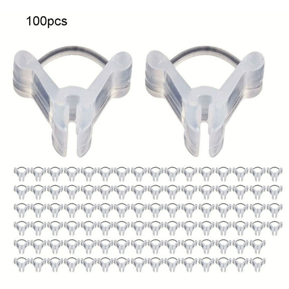 Garden Grafting Clips Tools Transparent White Pe Rubber + Plastic Material Suitable For Vegetable And Flower Plants