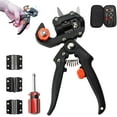 thumbnail image 1 of Garden Grafting Tool Kits, 2025 Upgrade 2 in 1 Pruning Tools Grafting Scissors, V-Graft, Ω-Graft and U-Graft, Heavy Duty Pruning Shears Trimming Fruit Tree Pruning Tools Kit (Black With 3 knives), 1 of 8