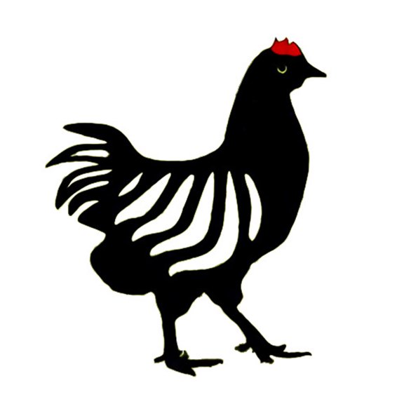 Garden Grass Insert Ground Plug Hen/Rooster Shaped Courtyard Decoration Courtyard-caste Stainless Steel Grass Decor Sign