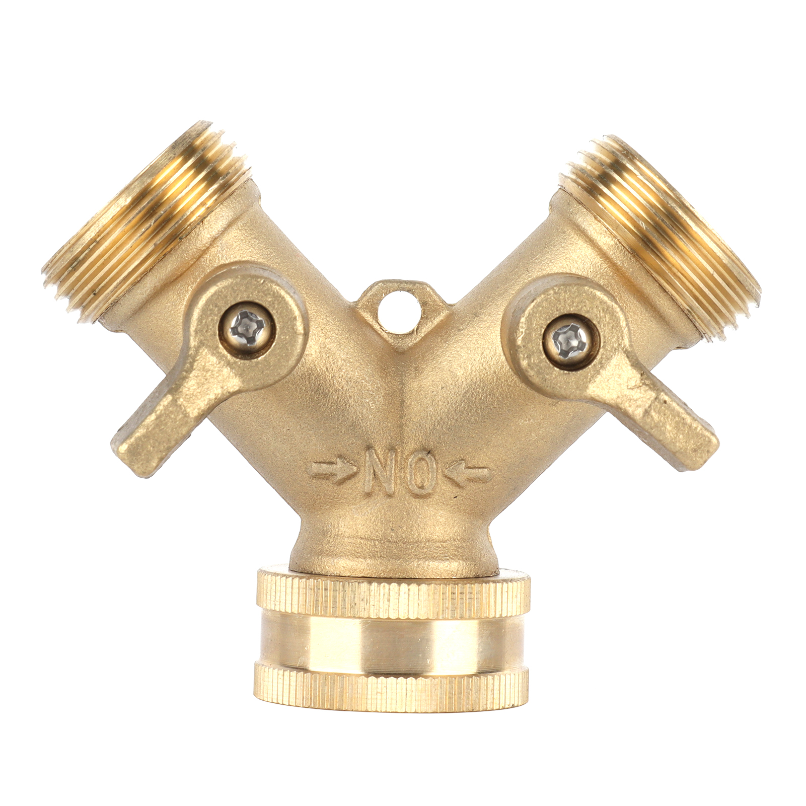 Garden Greenhouse G3/4 Y Shape 2 Way Brass Hose Splitter with Water ...