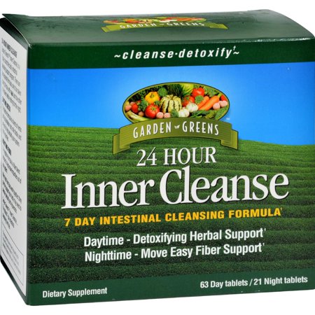 Garden Greens - Inner Cleanse 24 Hour 7 Day Intestinal Cleansing Formula - 84 Tablets