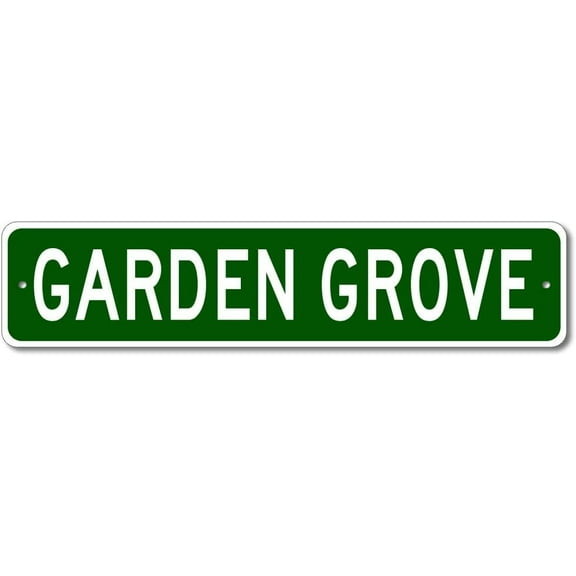 Garden Grove, California - USA City Sign - Pesonalized Home Decor, Metal Novelty Sign, Man Cave Street Sign, Unique Idea, Pub Bar Wall Decor - 4x18 inches.jpg