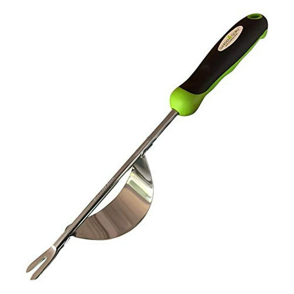 Garden Guru Dandelion Weeder Tool with Ergonomic Handle & Fulcrum - Rust Resistant Stainless Steel Weed Puller for Planting, Weeding, Flower and Vegetable Care in Lawn Garden Yard
