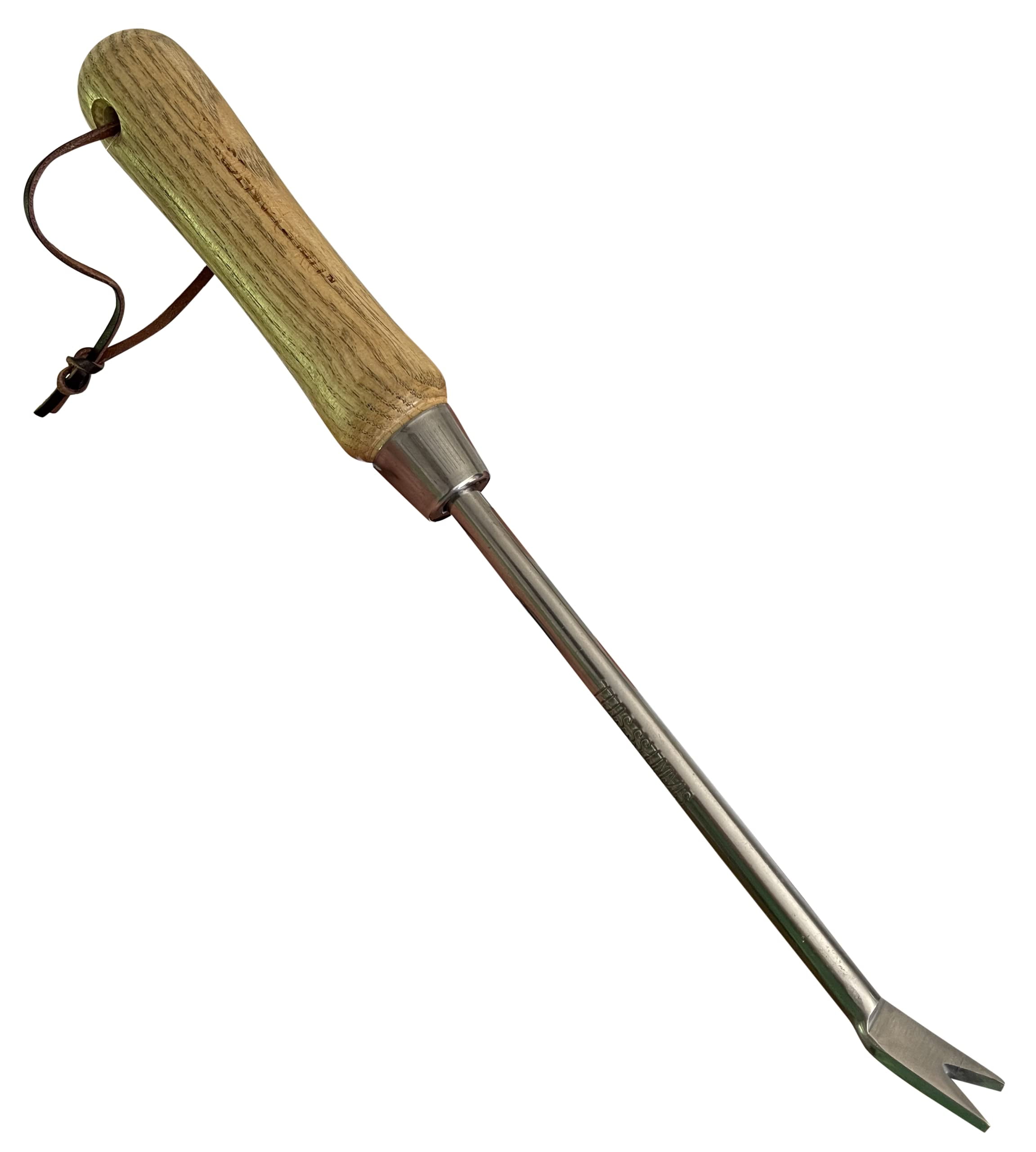 Garden Guru Dandelion Weeder Tool with Ergonomic FSC Wood Handle, Rust