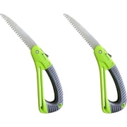 Garden Guru Folding Pruning Saw with Ergonomic Handle, Safety Lock and Rust-Resistant Steel Blade 2 Pack