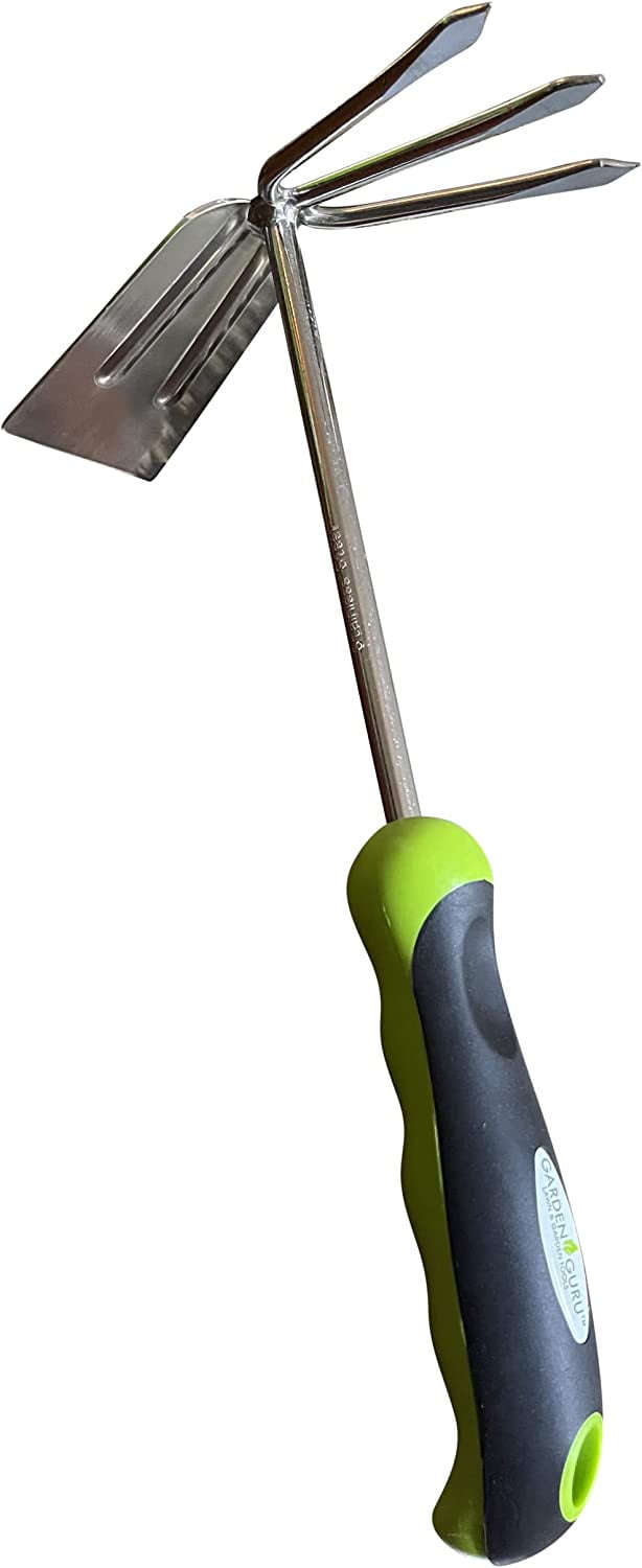 Garden Guru Hand Cultivator Rake Hoe Tiller Tool, Stainless Steel ...