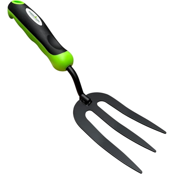 Garden Guru Hand Weeder Fork Tool Rust Resistant High Carbon Steel Ergonomic Handle Great for Planting, Spreading Mulch, Weeding, Loosening & Transplanting Soil