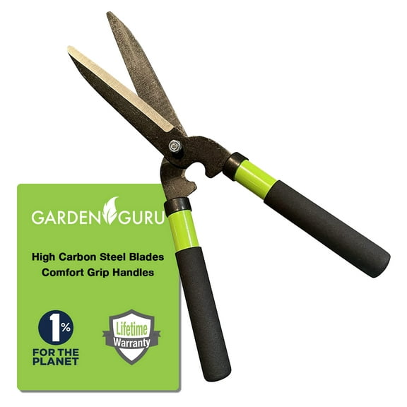 Garden Guru Hedge Shears Clippers for Trimming, 15 inch High Carbon Steel Hedge Clippers with Comfort Grip Handle (4 Pack)
