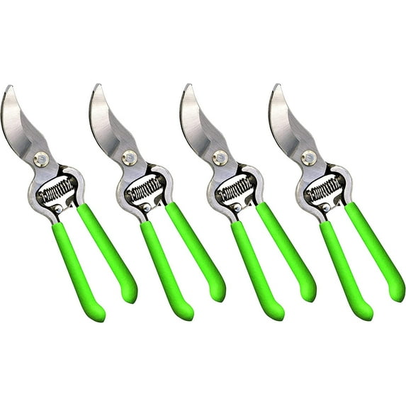 Garden Guru Indestructible All Steel Garden Clippers, Professional Bypass Hand Pruner, Comfort Grip Handle Pruning Shears (4 Pack)