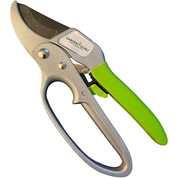 GARDEN GURU Ratchet Hand Pruning Shears - Professional Garden Clippers with Ergonomic Grip - Makes Tough Cuts Easy