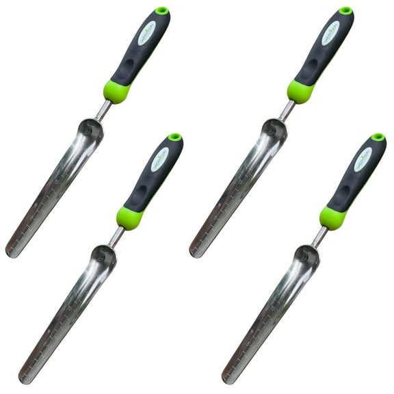 Garden Guru Seed Planting Shovel Trowel Transplanter Widger Stainless Steel Rust Resistant Ergonomic Handle Perfect Hand Dibber Seedling Bulb Planter Tool for Gardening Planting Transplanting (4Pack)