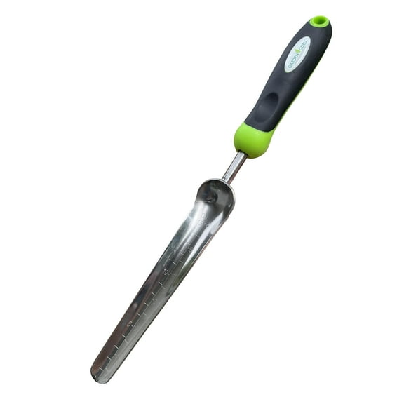 Garden Guru Seed Planting Shovel Trowel Transplanter Widger – Stainless Steel – Rust Resistant - Ergonomic Handle – Perfect Hand Dibber Seedling Bulb Planter Tool for Gardening Planting Transplanting