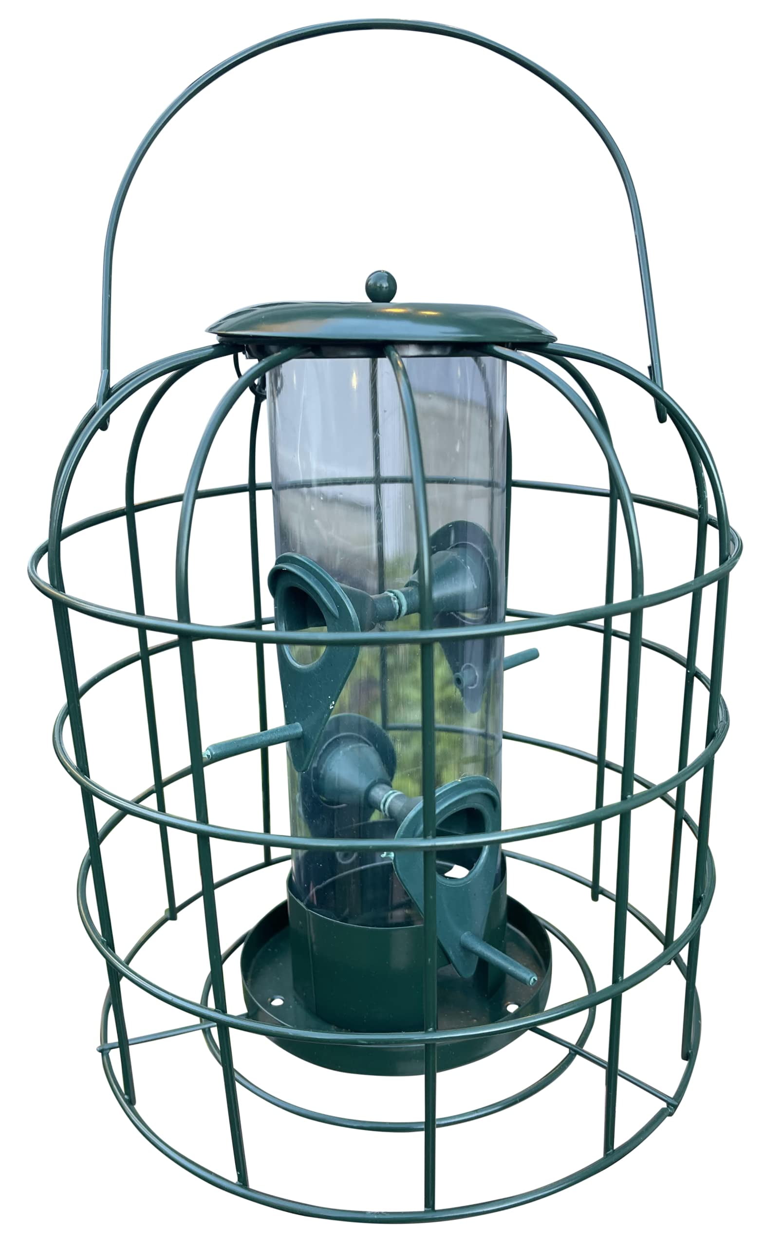 Garden Guru Squirrel Proof Bird Feeder Outdoor Caged Tube Feeder, Chew