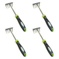 thumbnail image 1 of Garden Guru Stainless Steel Hand Rake Cultivator Tiller Tool - Stainless Steel for Ultimate Strength - Rust Resistant - Ergonomic Handle - Gardening Cultivating Loosening Weeding Mulching (4 Pack), 1 of 6