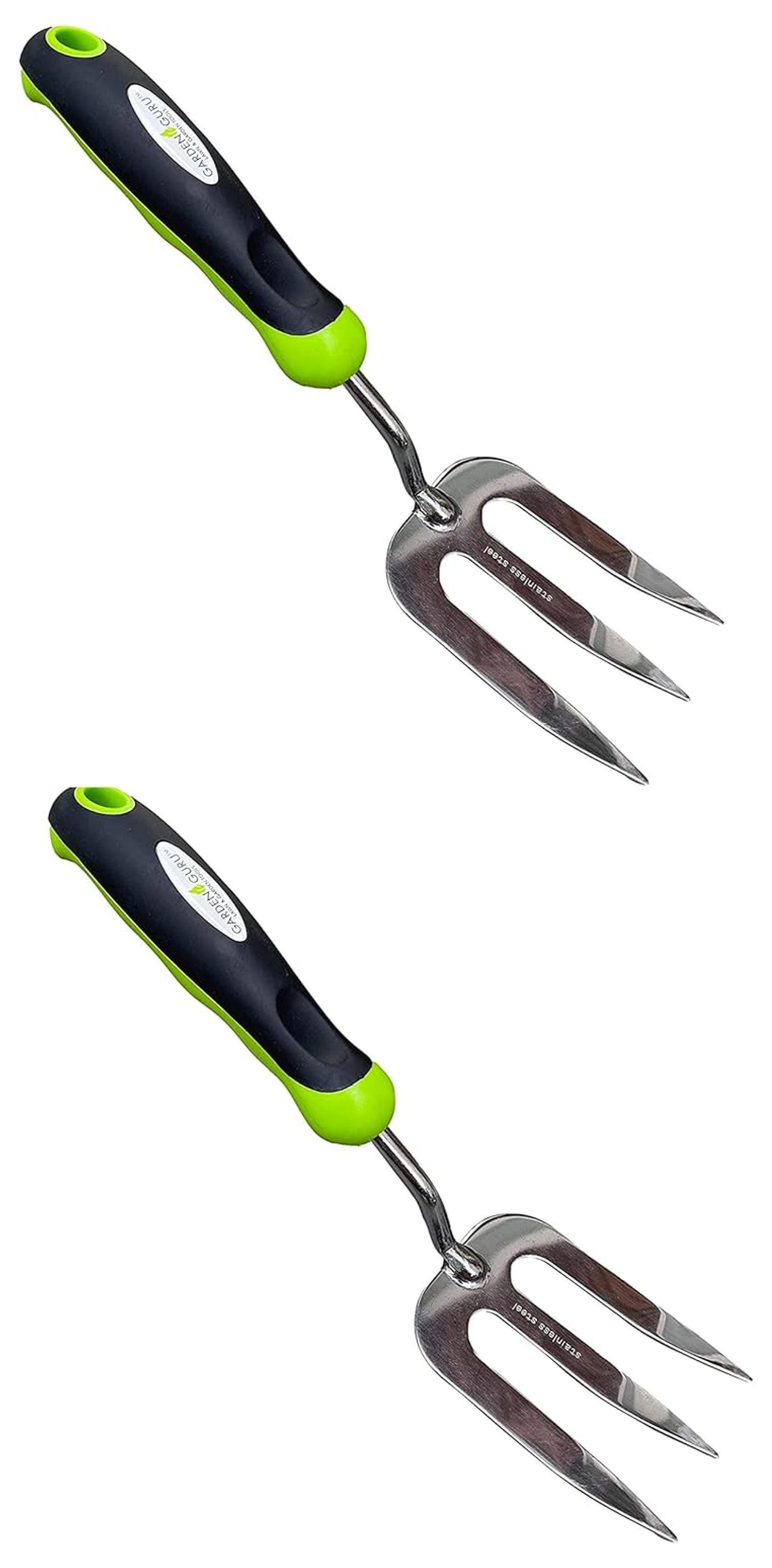 Garden Guru Stainless Steel Hand Weeder Fork Tool Rust Resistant