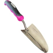 Garden Guru Super Strong Garden Trowel Hand Shovel, Rust Resistant Stainless Steel, Perfect Gardening Tools, Weeding, Transplanting and Digging, Pink