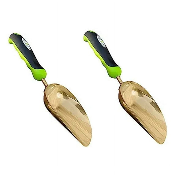 Garden Guru Super Strong Titanium Garden Scoop Trowel Shovel Transplanter - Rust Resistant - Ergonomic Handle - Perfect Hand Shovel for Gardening Transplanting and Digging (2 Pack)