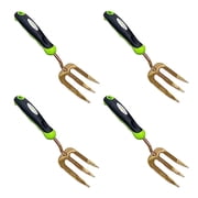 Garden Guru Titanium Hand Weeder Fork Tool – Rust Resistant – Ergonomic Handle – Great for Planting, Spreading Mulch, Weeding, Loosening & Transplanting Soil (4 Pack)