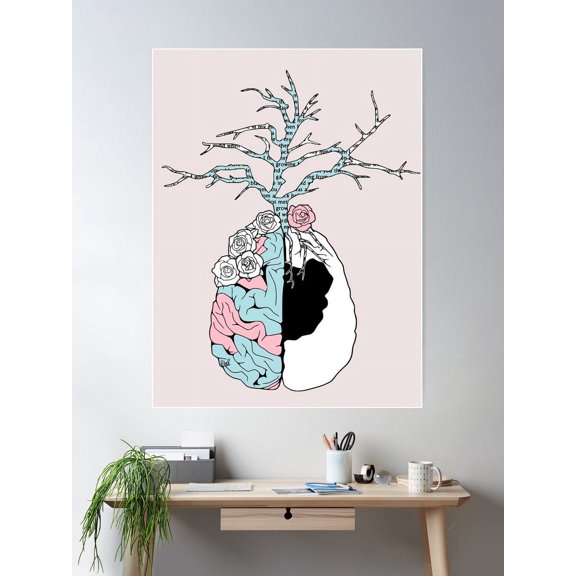 Garden - Halsey Poster Wall Art, Modern Wall Decor For Living Room Bedroom, 8x12 UNFRAMED