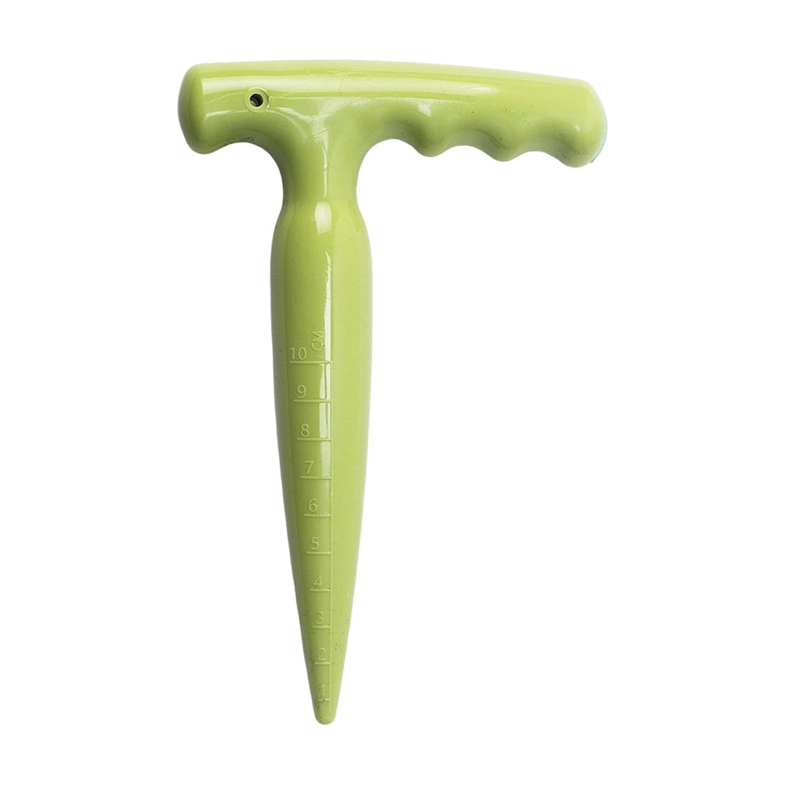 Garden Hand Dibber Tool, Plastic Seedling Planter and Seed Hole Puncher with Long Handle, Professional Gardening Tool for Seed Sowing and Planting A037