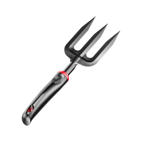 Garden Hand Fork Cultivating Tool With Quenched Steel Tines Rust-Proof Coating Reinforced Structure Fiberglass Handle For Weeding Planting Soil Aeration 11.42X3.14X1.18In 0.3Lb