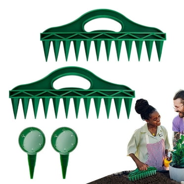 Garden Hand Manual Seeder Set Row Soil Punching Planter Sowing Vegetable Seeds