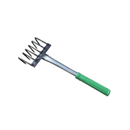 Garden Hand Rake Loosening Soil Rake Ergonomic Stainless Steel Seafood Tool Accessories Easy Grip Hand Cultivator Tool Seafood Digging Rake 6 Tines
