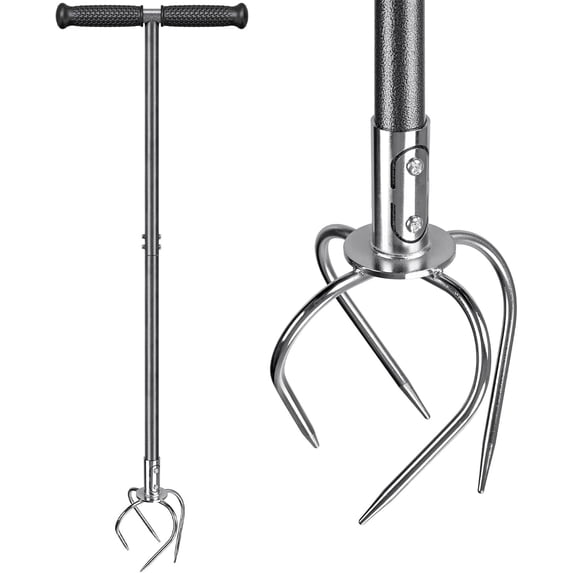Runstore Manual Claw Twist Tiller - Garden Hand Tiller with 4 Curved Claws and Soft Rubber Handle, Cultivator Tiller, Soil Loosener, Lawn Aerator