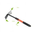 thumbnail image 1 of Garden Hand Tiller With Rake and Shovel 15.7" Length - for Loosening Soil, Weeding and Digging (Red), 1 of 1