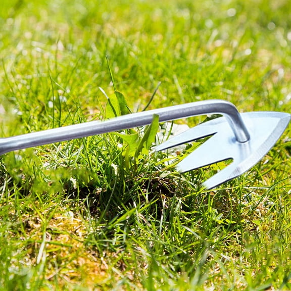 Garden Hand Weeder Tool,Portable Weed Puller with Long Handle, Weeding Artifact Tool, Stainless Steel Grass Removal Tool,Weed Remover Tool for Farm(17.7in,Stainless steel handle)