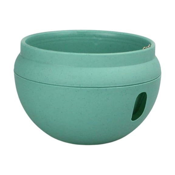 Garden Hanging Basket, Plastic Hanging Pot with Removable Saucer, Self-Watering Hanging Planter for Outdoor Plants, Patio Succulent Flower Pot Holder, Jade Green Decorative Hanging Planter