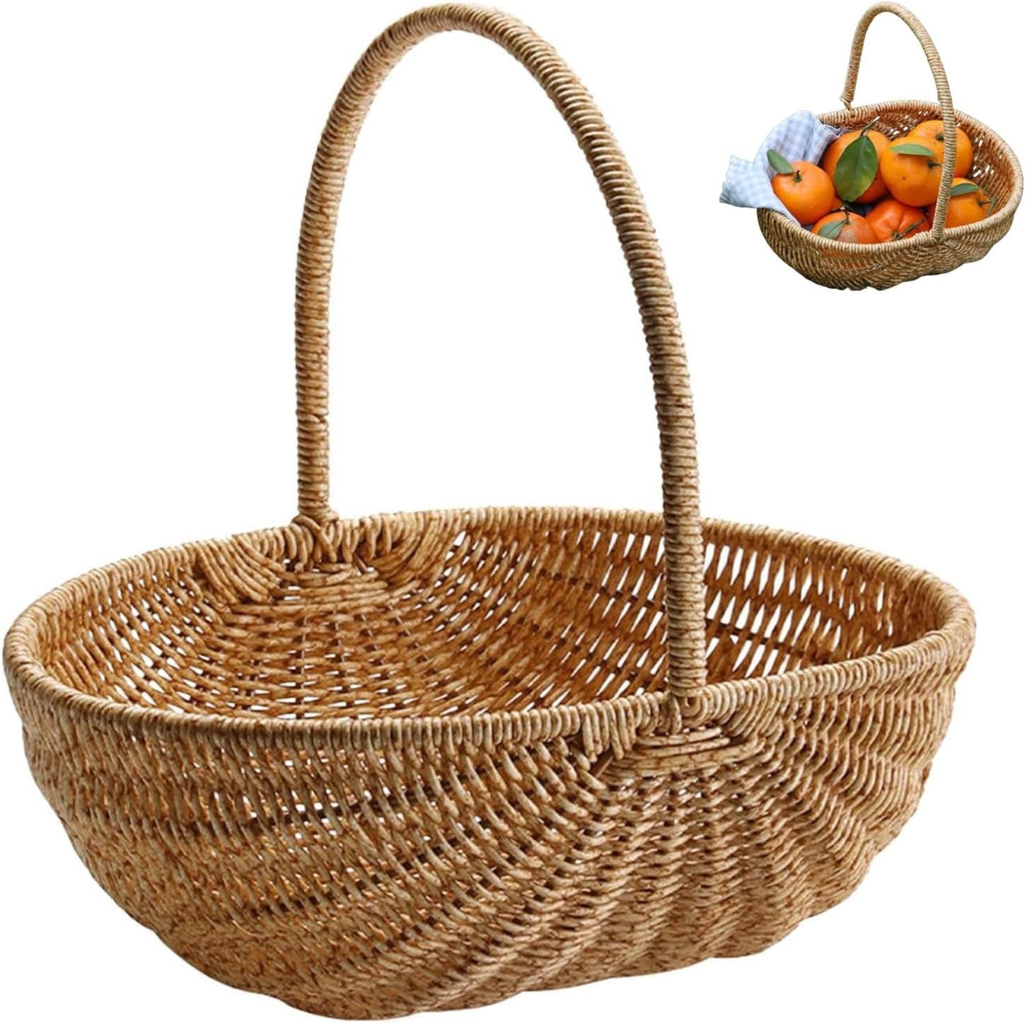 Garden Harvest Baskets For Gathering Vegetables,Multipurpose Tall Woven