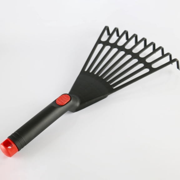 Garden Hay Fork Rake Head–2026 New Small Plastic Hand Rake,Multi-Tooth Durable Cultivator for Leaves,Grass,Compost,Dead Leaves,Lawn & Yard Gardening,Upgraded Edge,Ergonomic,Outdoor Garden Tool,Black